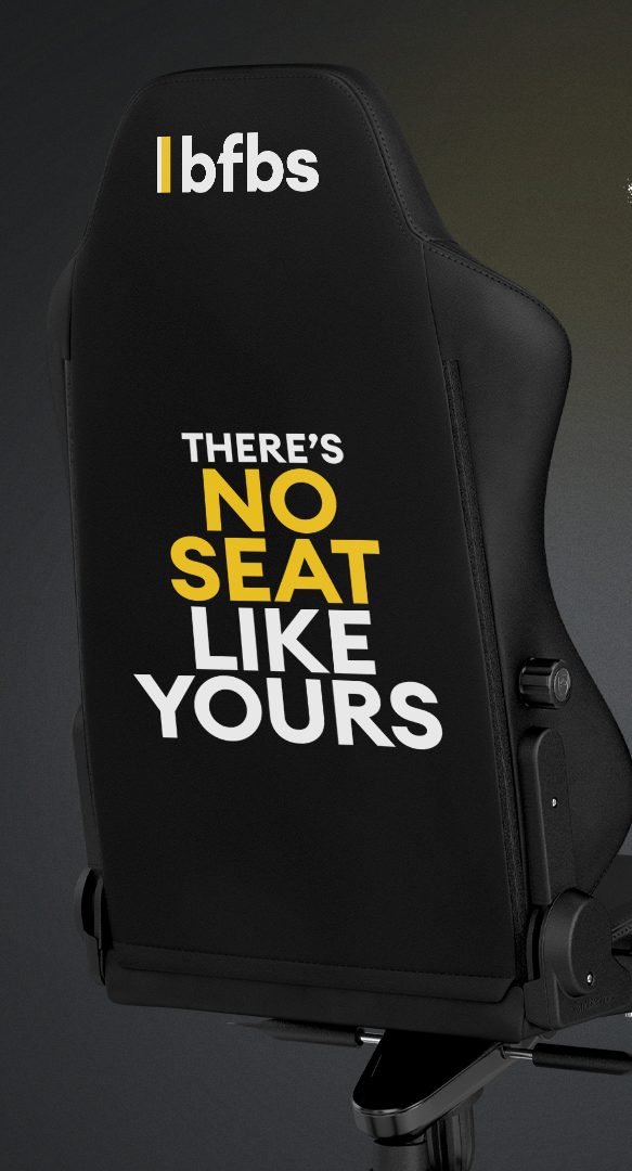 The BFBS 'There's no seat like yours' gaming chair awarded to the MVP